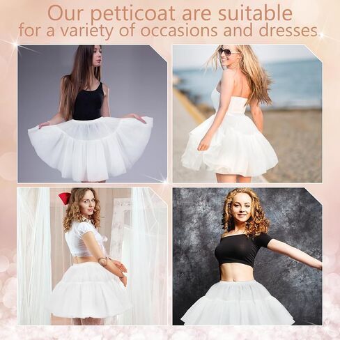 Tulle Petticoat Wedding Skirt for Women Girl White Petticoat Crinoline Hoopless Underskirt Bridal Dress in Saudi Arabia