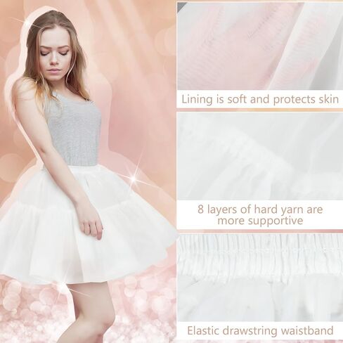 Tulle Petticoat Wedding Skirt for Women Girl White Petticoat Crinoline Hoopless Underskirt Bridal Dress in Saudi Arabia