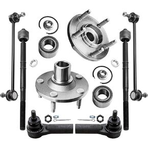 Detroit Axle - 8pc Front Wheel Bearing Hubs Kit for 2005-2009 Ford Escape Mazda Tribute Mercury Mariner 2 Wheel Bearing Hubs Assembly 4 Inner & Outer Tie Rods 2 Sway Bars 2006 2007 2008 Replacement in Saudi Arabia
