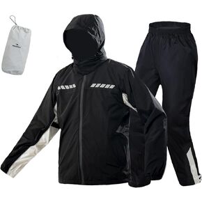 Rain Suit for Men Women, Waterproof Rain Jacket Pant for Motorcycle Golf Hiking Cycling Rain Gear Coat in Kuwait