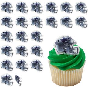 DecoPac NFL Green Bay Packers Helmet Rings, 24 Football Cupcake Decorations, Officially Licensed, Football Rings, Food Safe Cake Toppers – 24 Pack in Kuwait