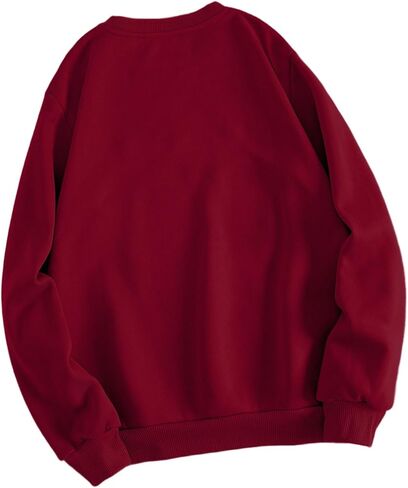 Hilinker Women's Loose Casual Long Sleeve Pullover Tops Graphic Crewneck Sweatshirts in Saudi Arabia