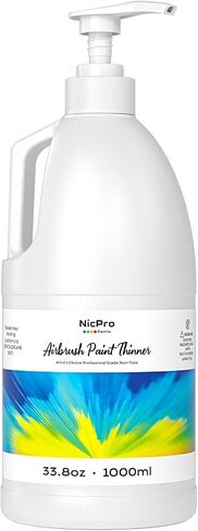 Nicpro Airbrush Thinner, 8.45 oz Water-Based Airbrush Medium, Acrylic Air Brush Paints to Improve Color Flow, for Model, Wood, Canvas, Metal, Plastic, Leather, for Beginners & Artists in Saudi Arabia