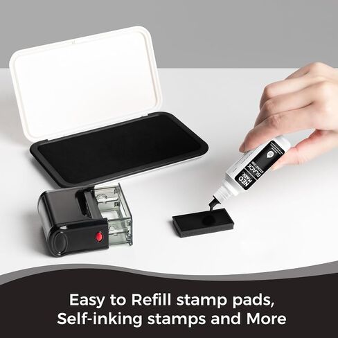 Premium Stamp Ink, Quick-Drying & AP-Certified Non-Toxic Refill Ink for Self-Inking Stamps, Date Stamps and Stamp Pads (Red, 2oz) in Saudi Arabia