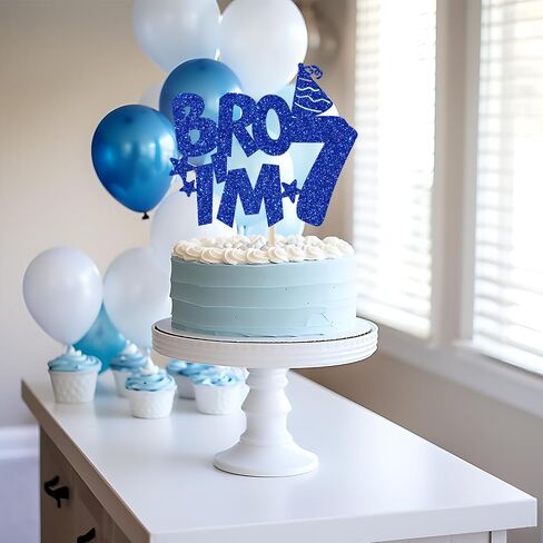Bro I'm 12 Cake Topper, Happy 12th Birthday Cake Topper, Official 12 Pre-Teen Cake Topper, Happy 12th Birthday Party Decorations, Cheers to 12 Years Old Blue Glitter in Saudi Arabia