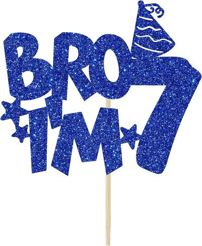 Bro I'm 12 Cake Topper, Happy 12th Birthday Cake Topper, Official 12 Pre-Teen Cake Topper, Happy 12th Birthday Party Decorations, Cheers to 12 Years Old Blue Glitter in Saudi Arabia