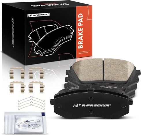 A-Premium Front Ceramic Disc Brake Pads Set Compatible with Hyundai Sonata 2015-2019, Kona Electric 2019-2022 & Kia Optima 2016-2020, Niro EV 2019-2022, 1.6L 2.0L 2.4L BATTERY EV (EV/BEV), 4 Pcs in Saudi Arabia