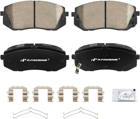 A-Premium Front Ceramic Disc Brake Pads Set Compatible with Hyundai Sonata 2015-2019, Kona Electric 2019-2022 & Kia Optima 2016-2020, Niro EV 2019-2022, 1.6L 2.0L 2.4L BATTERY EV (EV/BEV), 4 Pcs in Saudi Arabia