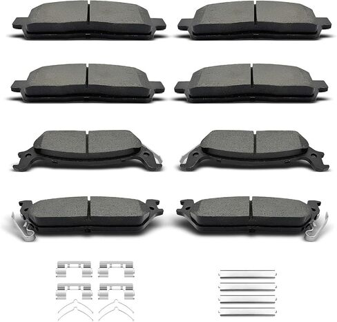 D1012 D1083 8pcs Ceramic Front Rear Brake Pads With Clips Replacement For Lincoln Mark LT 2006-2008,For Ford F-150 2004-2009 in Saudi Arabia