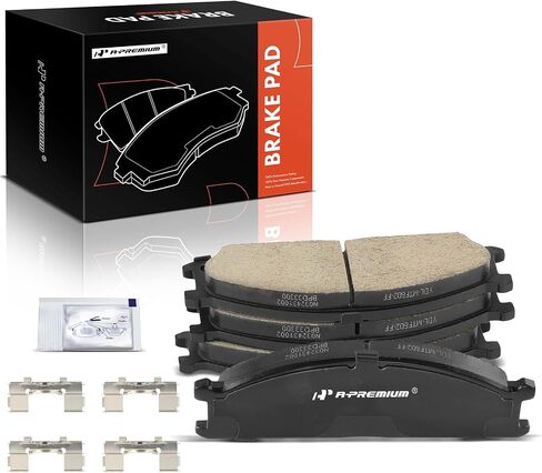 A-Premium Front Ceramic Disc Brake Pads Set Compatible with Nissan and Subaru models - Frontier 1998-2004, Pathfinder 1987-1995, D21 1986-1994, Pickup 1995-1997, Van 1987-1988, SVX 1992-1997, 4 Pcs in Saudi Arabia