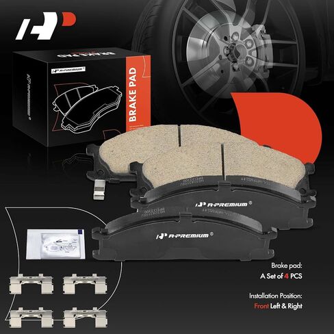 A-Premium Front Ceramic Disc Brake Pads Set Compatible with Nissan and Subaru models - Frontier 1998-2004, Pathfinder 1987-1995, D21 1986-1994, Pickup 1995-1997, Van 1987-1988, SVX 1992-1997, 4 Pcs in Saudi Arabia