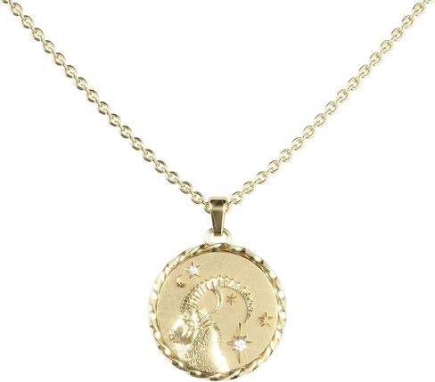 PASCAL 18K Gold Zodiac Necklace – Lab-Grown Diamond Astrology Pendant with Adjustable Chain, 12 Horoscope Signs Jewelry Gift for Women in Saudi Arabia