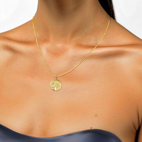PASCAL 18K Gold Zodiac Necklace – Lab-Grown Diamond Astrology Pendant with Adjustable Chain, 12 Horoscope Signs Jewelry Gift for Women in Saudi Arabia