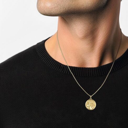 PASCAL 18K Gold Zodiac Necklace – Lab-Grown Diamond Astrology Pendant with Adjustable Chain, 12 Horoscope Signs Jewelry Gift for Women in Saudi Arabia