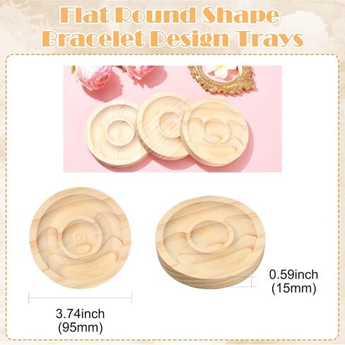DanLingJewelry 5Pcs Flower Shape Bead Board Wooden Bracelet Design Board Beading Jewelry Organizer Tray Mats for Bracelets Jewelry Making in Saudi Arabia