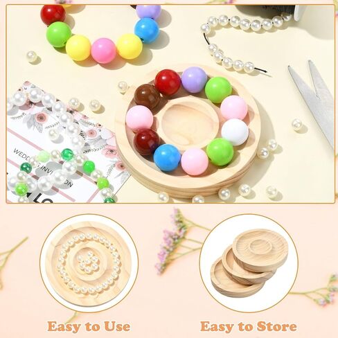 DanLingJewelry 5Pcs Flower Shape Bead Board Wooden Bracelet Design Board Beading Jewelry Organizer Tray Mats for Bracelets Jewelry Making in Saudi Arabia