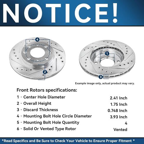 Detroit Axle-مجموعة الفرامل الأمامية لـ 90-00 Honda Civic ، 90-91 CRX ، محفورة ومزودة بالقرص الفرامل دوارات الفرامل السيراميك 1990 1991 1992 1993 1994 1995 1996 1997 1998 1999 2000 استبدال in Kuwait