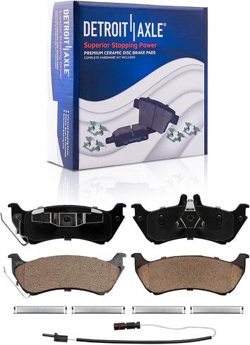 Detroit Axle - مجموعة الفرامل لمرسيدس -بنز ML320 ML430 ML350 دوارات الفرامل ببديل الفرامل السيراميك مجموعة الأمام والخلفية in Saudi Arabia