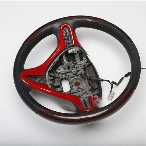 Red Black Carbon Fiber Pattern Wheel Trim Cover Cover Insorial Decoration Accessories Fit to Fit for Honda Civic 2006 2007 2008 2010 2011 (Black A) in Kuwait