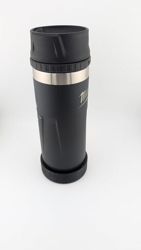 Tumbler Cup Mount, Black Base Holder with Carabiner, Compatible with Milwaukee Packout Travel Mug. Hiking, Work or Travel (2) in Saudi Arabia