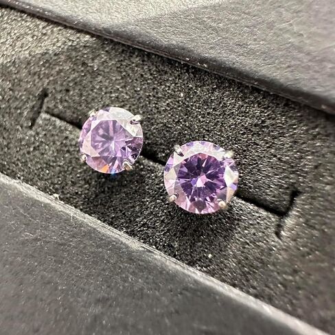 Titanium Earrings for Women Stud Earrings Dainty 5A+ Cubic Zirconia Earrings Studs Hypoallergenic Earrings for Sensitive Ears in Saudi Arabia