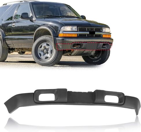 Carpartsdepot الأمامي السد الوفير فالس انحراف الهواء السفلي متوافق مع شيفروليه 1998-2004 S10 و 1998-2005 السترة (ث/س الثقوب مصباح الضباب) in Kuwait