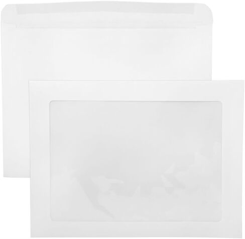 LUXPaper 9 x 12 Full Face Window Envelopes | Bright White | 28lb. Text | 500 Qty in Saudi Arabia