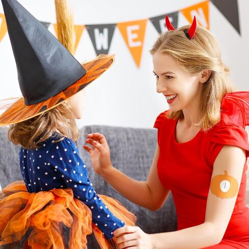 Geiserailie 28 Pack Halloween Adhesive Patches Compatible with Dexcom G7, CGM Patches, Colorful and Cute Design, Tape Stickers, Sensor Covers, Waterproof and Sweat-proof, Flexible and Breathable in Saudi Arabia
