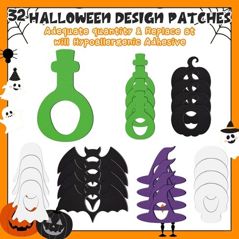Geiserailie 28 Pack Halloween Adhesive Patches Compatible with Dexcom G7, CGM Patches, Colorful and Cute Design, Tape Stickers, Sensor Covers, Waterproof and Sweat-proof, Flexible and Breathable in Saudi Arabia