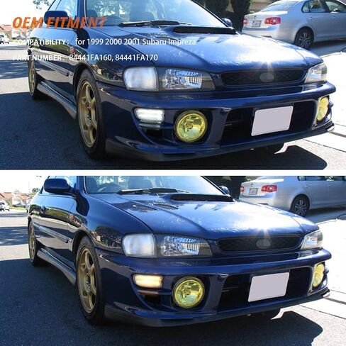 ADIIL 2PCS Amber Lens LED Front Bumper Signal Side Marker Light Housing Kit For 1999-2001 Subaru Impreza Side Marker Corner Parking Turn Signal Light Accessories in Saudi Arabia