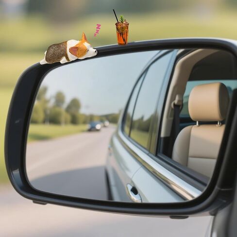 نوم Corgi & Ice Americana Dashboard Decorations ، زخرفة مرآة الرؤية الخلفية الكلب اللطيف ، والملحقات الداخلية للسيارات للنساء الرجال in Kuwait