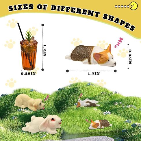 نوم Corgi & Ice Americana Dashboard Decorations ، زخرفة مرآة الرؤية الخلفية الكلب اللطيف ، والملحقات الداخلية للسيارات للنساء الرجال in Kuwait