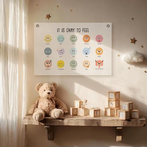 RBAFAO Mental Health Wall Decor Banner, Calming Corner Motivational Banner Flag for Nursery, Therapy Office, Classroom, Toddler Bedroom & Playroom, Boys Girls Room Decor, Positive Wall Hanging Art in Kuwait