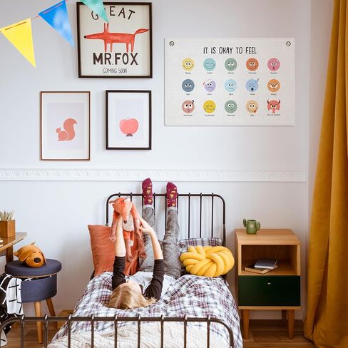 RBAFAO Mental Health Wall Decor Banner, Calming Corner Motivational Banner Flag for Nursery, Therapy Office, Classroom, Toddler Bedroom & Playroom, Boys Girls Room Decor, Positive Wall Hanging Art in Kuwait
