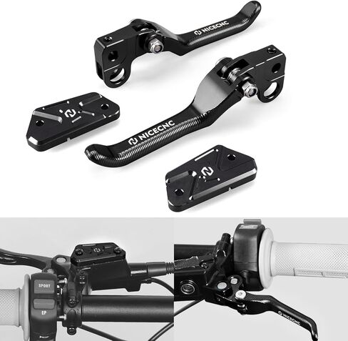 NICECNC Purple Front Rear Brake Levers & Brake Reservoir Covers Compatible with Surron Light bee X/S/ L1E Motorcycle Aluminum CNC Brake Lever Compatible with Segway X160 X260 See Fitment in Saudi Arabia