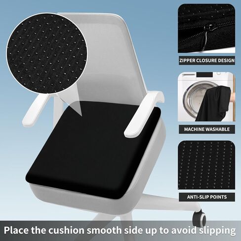 Gel Seat Cushion for Long Sitting, (2.4 Inch Extra Thick) Soft＆Breathable Gel Cushions for Pressure Relief, Gel Chair Cushion for Hip Pain, Gel Cushion for Wheelchair with No Pressure Points in Saudi Arabia
