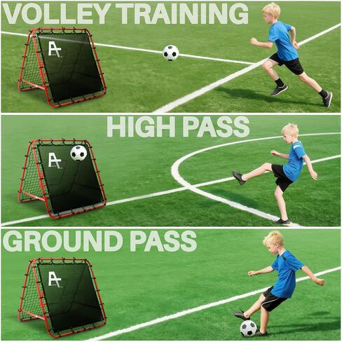Double Sided Rebounder Net Soccer Training Equipment,Soccer Goal Kickback Target Adjustable for Kids Play Teaching Practise Equipment,Adjustable Portable Soccer Nets for Garden in Saudi Arabia