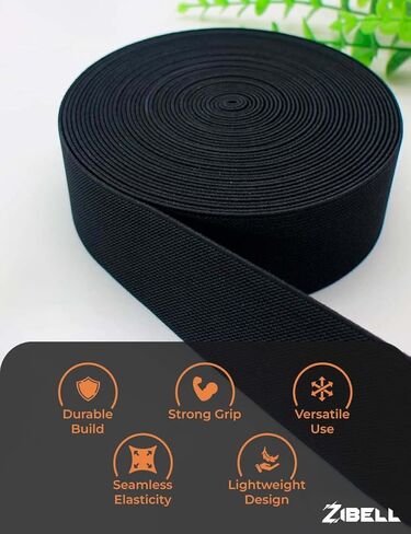 Elastic Bands for Sewing White 3/4 Inch Wide (19mm) 11 Yard(10mts) High Elasticity Knit Spool Sewing Band for Waistbands Pants Clothes Skirts Art & Crafts DIY Projects and Decorations By ZIBELL in Saudi Arabia