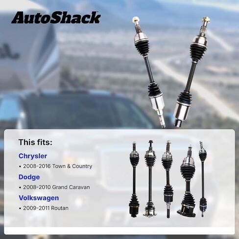 Autoshack Front Riture CV Axle Goad Assembly Placbly for 2008-2016 Chrysler Town & Country FWD 2008-2010 DODGE GRAND CARAVAN FWD 2009-2011 Volkswagen Routan FWD Side DSK2072 in Saudi Arabia