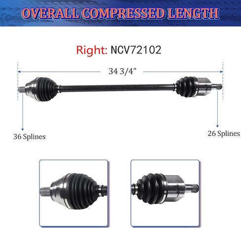 Maxfavor CV Axle Goxmbly Assembly الجانب الأيمن متوافق مع فولكس واجن CC Golf Golf Golf Sportwagen Jetta Passat Rabbit 1.8L 2.0L 2.5L Automatic Trans 2005-2015 2017 2018 2018 in Saudi Arabia