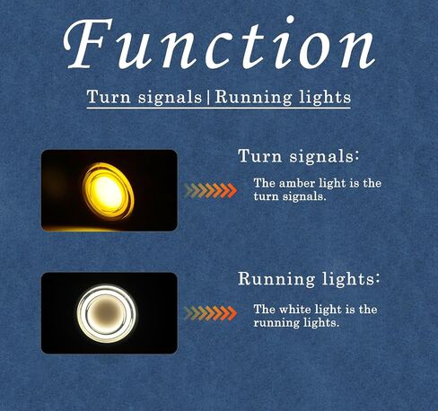 Motorcycle Universal LED Tail Lights Rear Front Turn Signals Bullet Brake Taillights Motorbike Running Light Compatible with Harley Yamaha Honda Kawasaki Suzuki in Kuwait