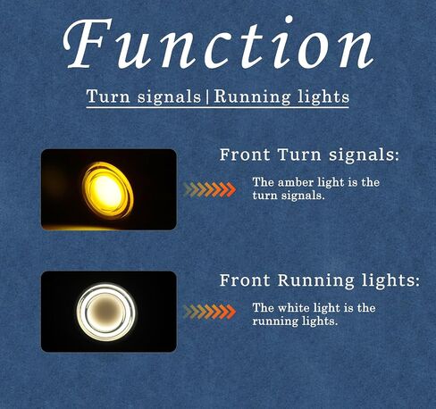 Motorcycle Universal LED Tail Lights Rear Front Turn Signals Bullet Brake Taillights Motorbike Running Light Compatible with Harley Yamaha Honda Kawasaki Suzuki in Kuwait