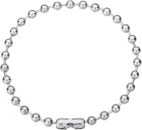 Y2k Aesthetic Emo Silver Beaded Chain Necklace, Stainless Steel Ball Chain Necklace for Women, Grunge Necklaces, Punk Necklaces for Men, Christmas Jewelry Gift in Kuwait