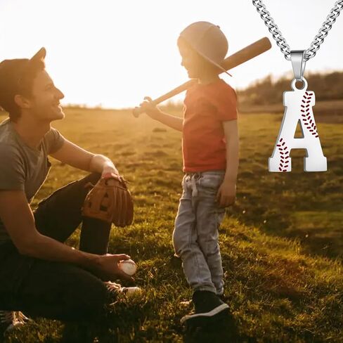 Baseball Gifts Set A-Z Letter Soccer Necklace for Men Novelty Baseball Socks&Baseball Bracelets for Baseball Lovers in Kuwait