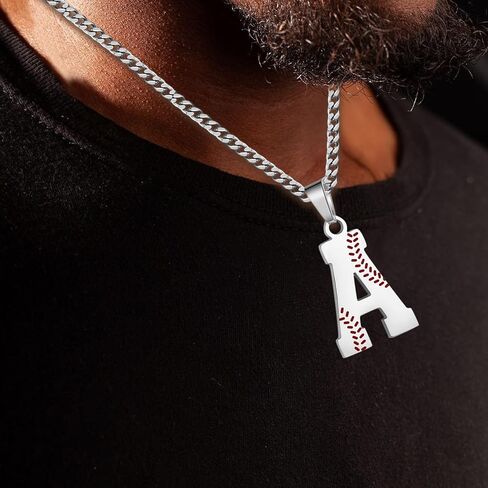 Baseball Gifts Set A-Z Letter Soccer Necklace for Men Novelty Baseball Socks&Baseball Bracelets for Baseball Lovers in Kuwait