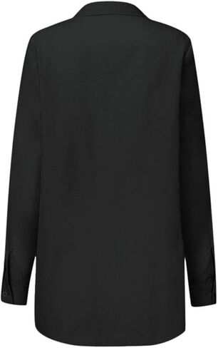 KUFV Women's Long Sleeve Button Down Shirts Tie Waist Casual Loose Blouses Tops in Kuwait