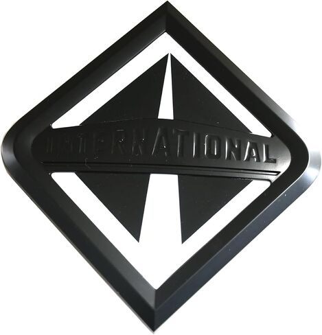 1x Grille International Emblem Truck Front Hood Badge Logo Replacement for International Truck All Series 3550901C2 (Black/White) in Saudi Arabia