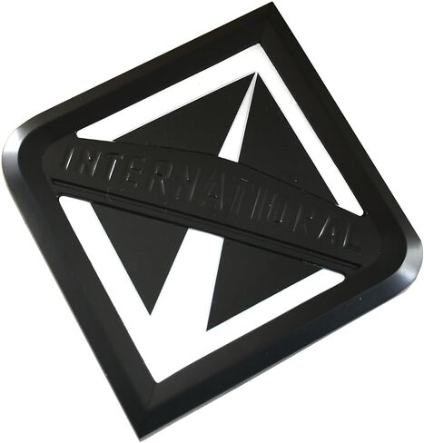 1x Grille International Emblem Truck Front Hood Badge Logo Replacement for International Truck All Series 3550901C2 (Black/White) in Saudi Arabia