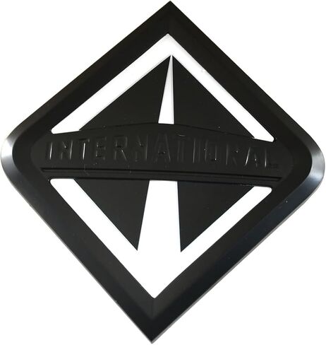 1x Grille International Emblem Truck Front Hood Badge Logo Replacement for International Truck All Series 3550901C2 (Black/White) in Saudi Arabia