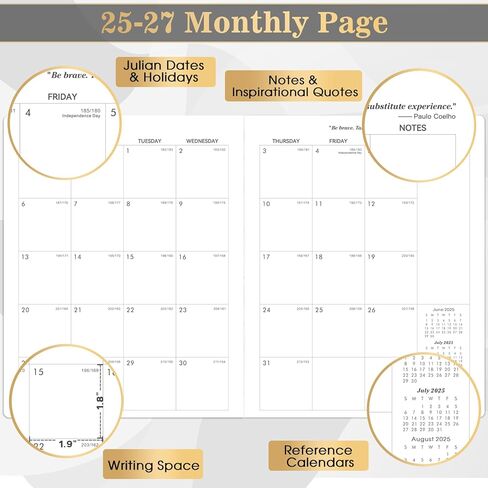 Maaibok Planner 2025-2026-2025-2026 المخطط الأكاديمي ، يوليو 2025-Jun 2026 Planner ، 8 "× 10" مخطط شهري أسبوعي مع علامات تبويب شهرية ، قوائم مهام ، ملزمة مزدوجة ، سميكة ، مثالية للتعلم in Kuwait